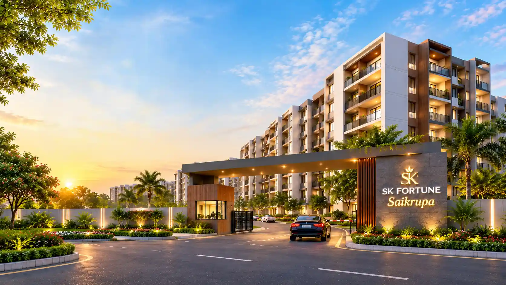 SK Fortune Saikrupa - New 2 and 3 BHK apartments and duplex homes for sale on Prabhat Road, Pune